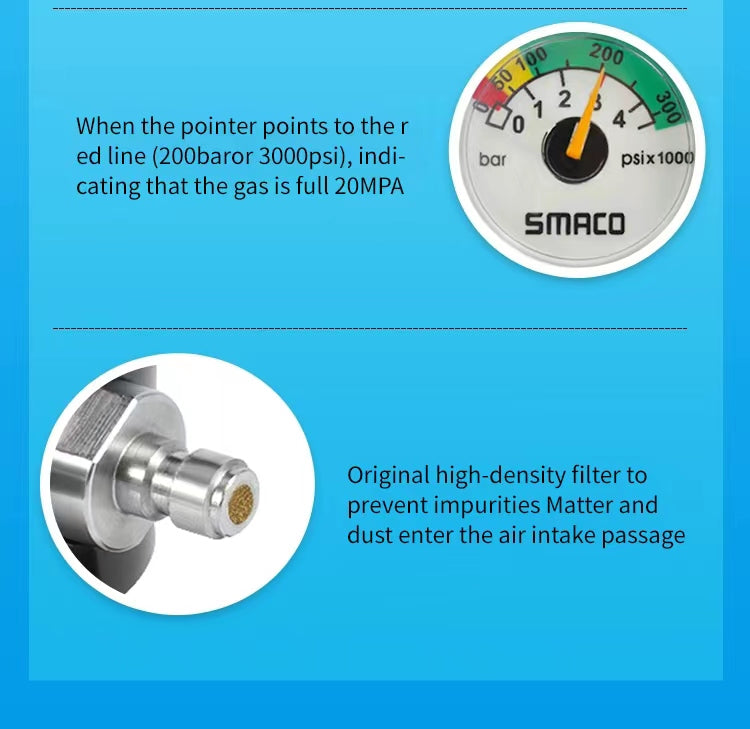 📌Tanque de oxígeno para buceo Air Buddy con sistema de respiración subacuática, máscara de snorkel con bomba de alta presión